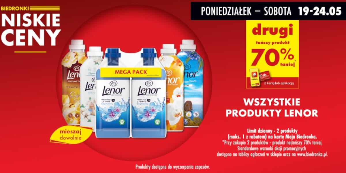 Biedronka: -70% na wszystkie produkty Lenor