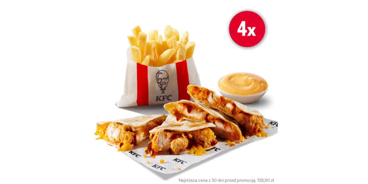 KFC: 79,99 zł za 4x Qurrito + 4x Frytki + 4x Sos