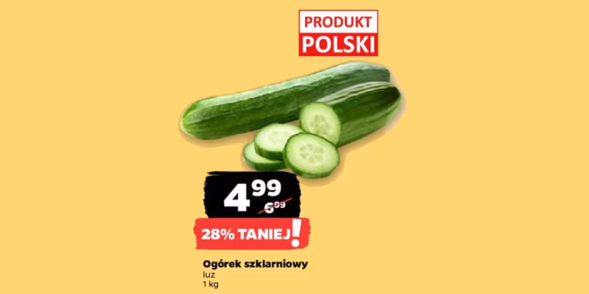 Netto: -28% na polskie ogórki szklarniowe