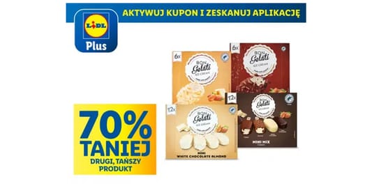 Lidl: KUPON -70% na wielopaki lodów Bon Gelati 05.05.2025