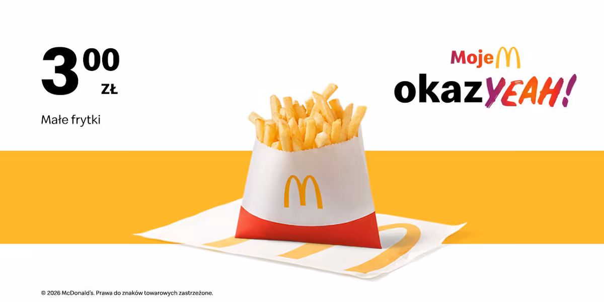 McDonald's: 3 zł Małe frytki