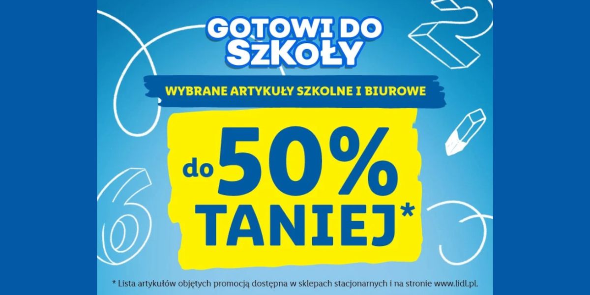 Lidl: Do -50% na artykuły szkolne i biurowe