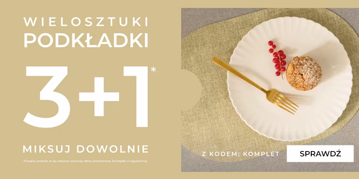 home&you: KOD rabatowy 3+1 za GROSZ na podkładki