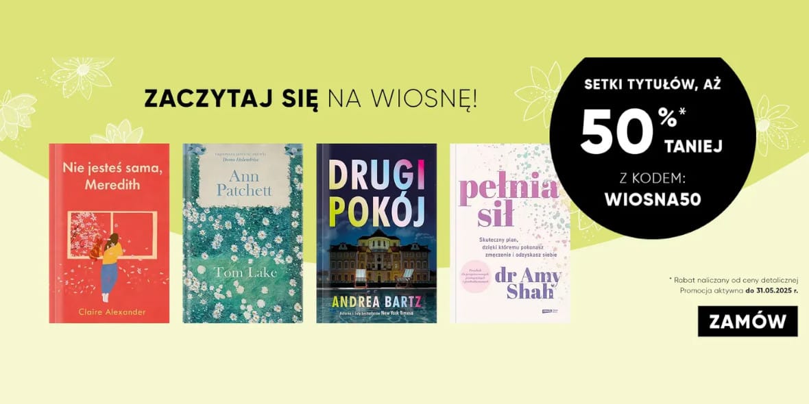 Znak: KOD rabatowy -50% na setki tytułów