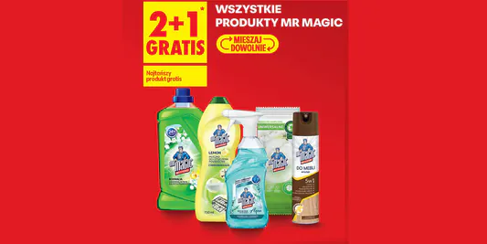 Biedronka: 2+1 GRATIS na wszystkie produkty Mr Magic 02.02.2026