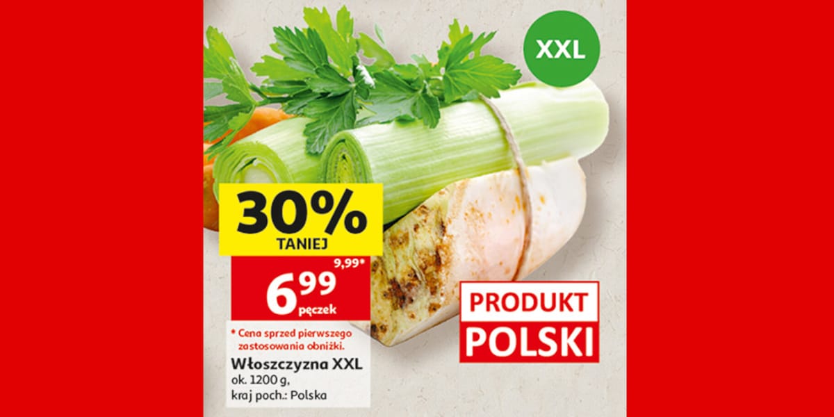Auchan: -30% na polską włoszczyznę