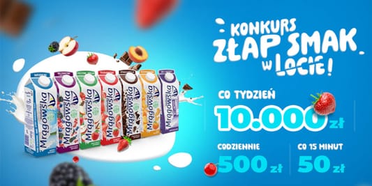 Loterie i Konkursy: Konkurs Maślanka Mrągowska – Złap smak w locie 10.08.2026