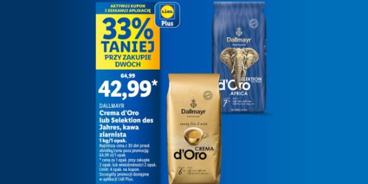 Lidl: KUPON -33% na wybrane kawy Dallmayr 03.02.2025