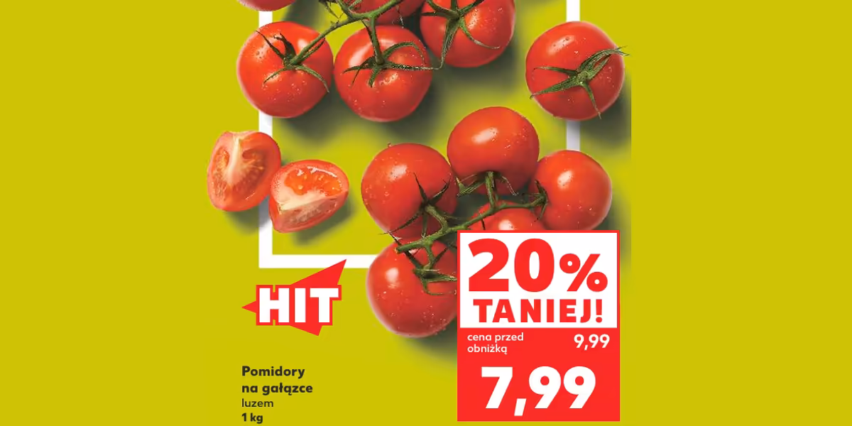 Kaufland: -20% na pomidory na gałązce