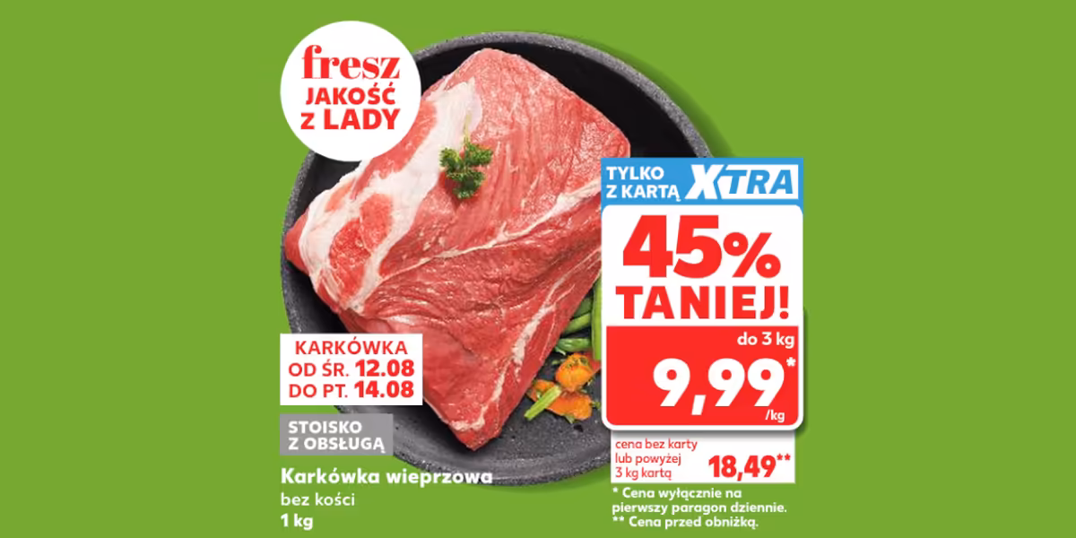 Kaufland: -45% na karkówkę wieprzową