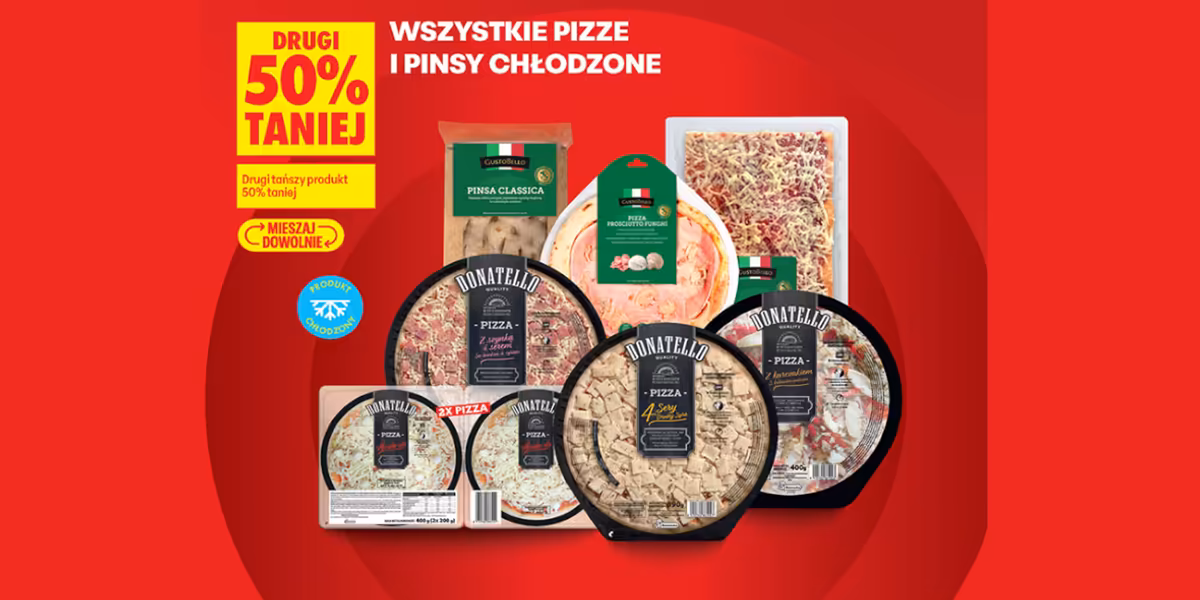 Biedronka: -50% na wszystkie pizze i pinsy chłodzone