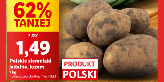 Lidl: -62% na polskie ziemniaki jadalne 19.05.2025