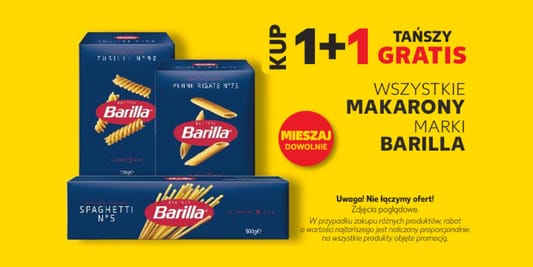 Kaufland: 1+1 GRATIS na makarony BARILLA 09.07.2026