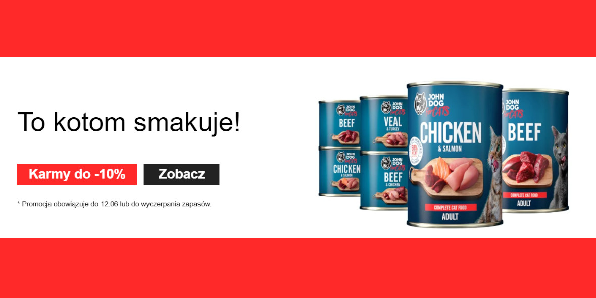 Johndog.pl: Do -10% na karmy dla kota 06.06.2025