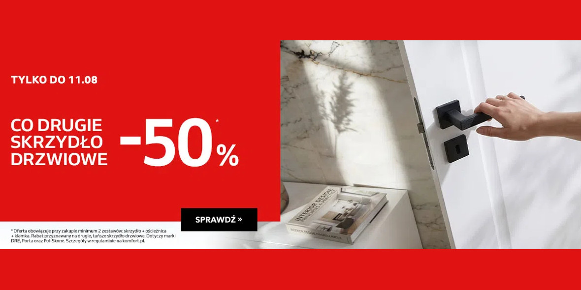 Komfort: -50% na co drugie skrzydło drzwiowe 09.07.2026