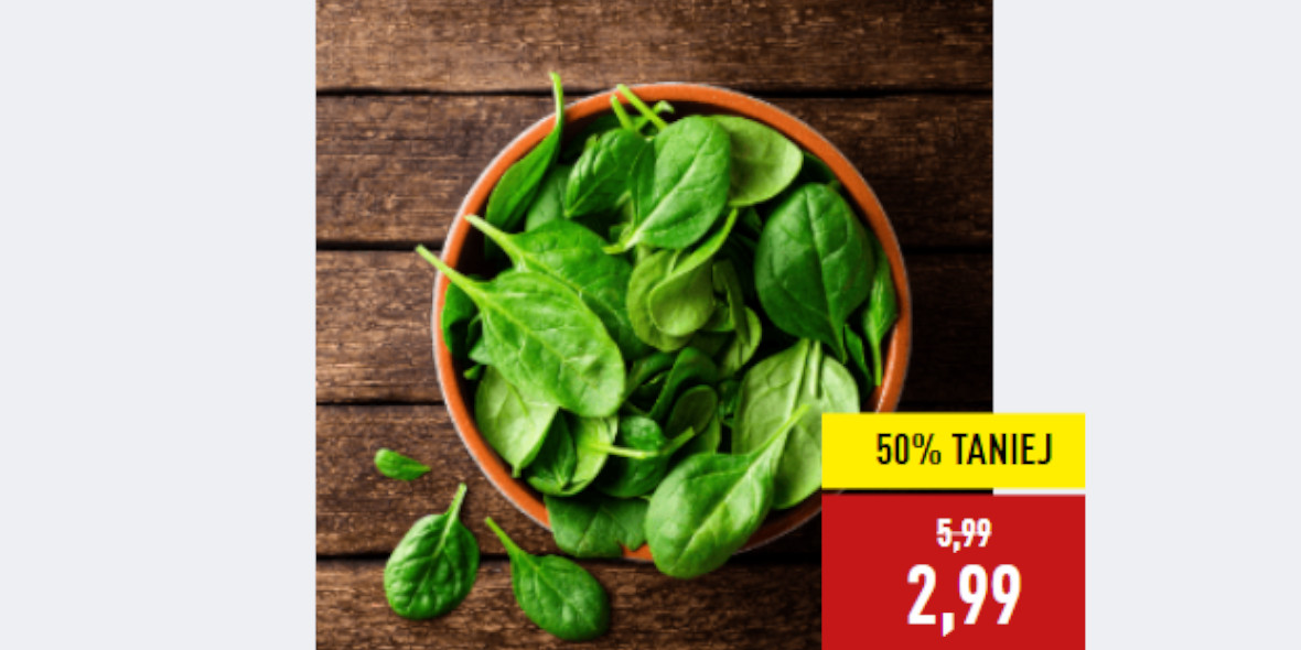 Aldi: -50% na szpinak 06.06.2025