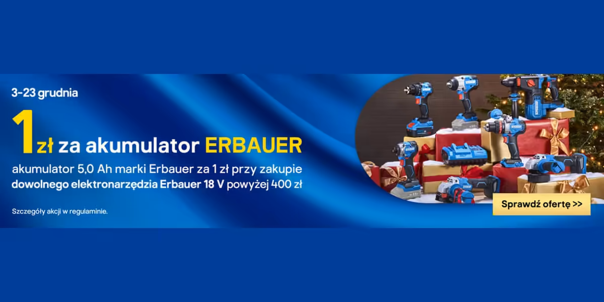 Castorama: 1 zł za akumulator 5,0 Ah