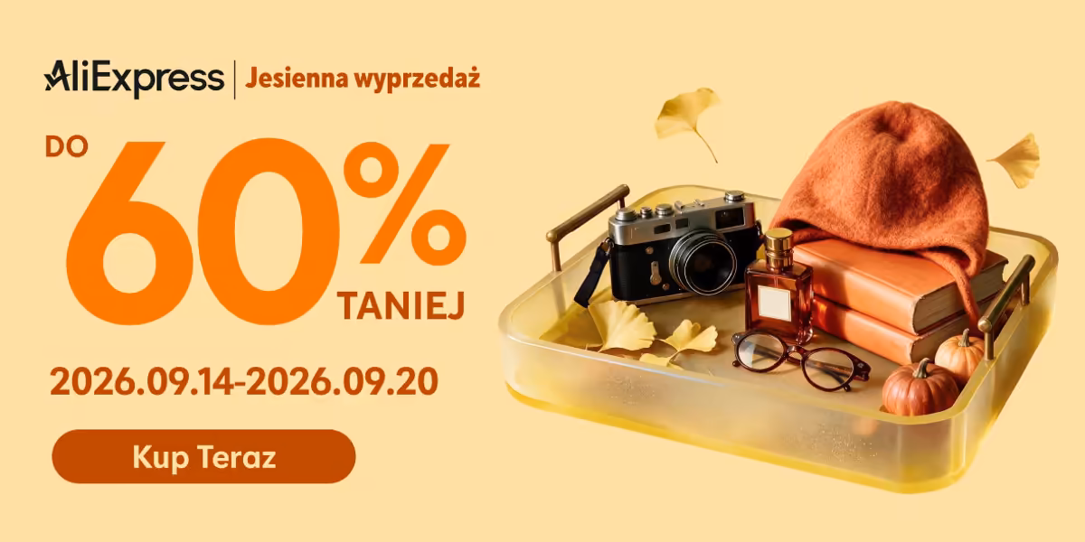AliExpress: KOD rabatowy do -60$ i rabaty do -60%