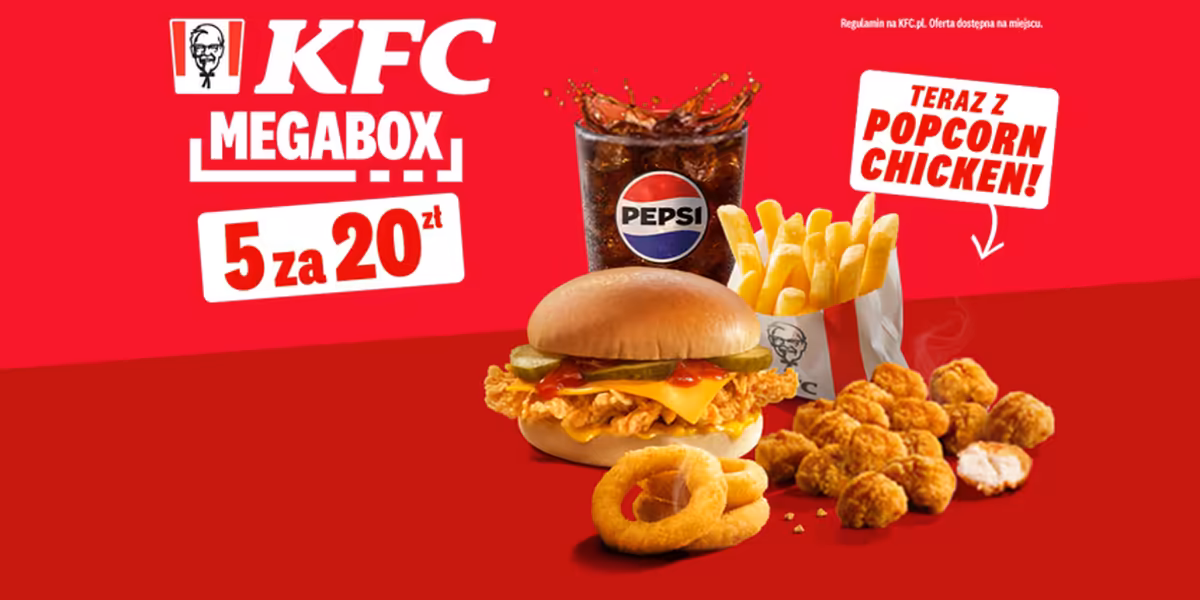 KFC: 20 zł za MEGABOX  w KFC