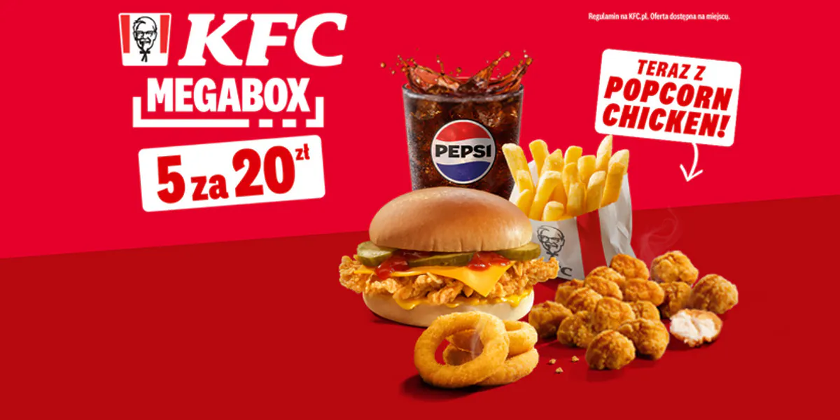 KFC: 20 zł za MEGABOX  w KFC
