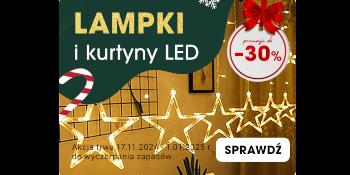 Biedronka Home: Do -30% na lampki i kurtyny LED