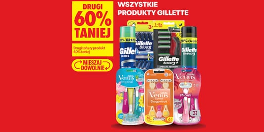Biedronka: -60% na wszystkie produkty Gillette 20.10.2026