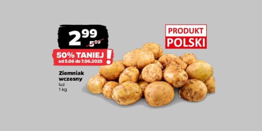 Netto: -50% na polskie ziemniaki wczesne 05.06.2025