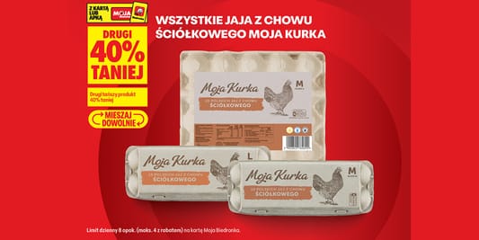 Biedronka: -40% na wszystkie jaja ściółkowe 15.10.2026