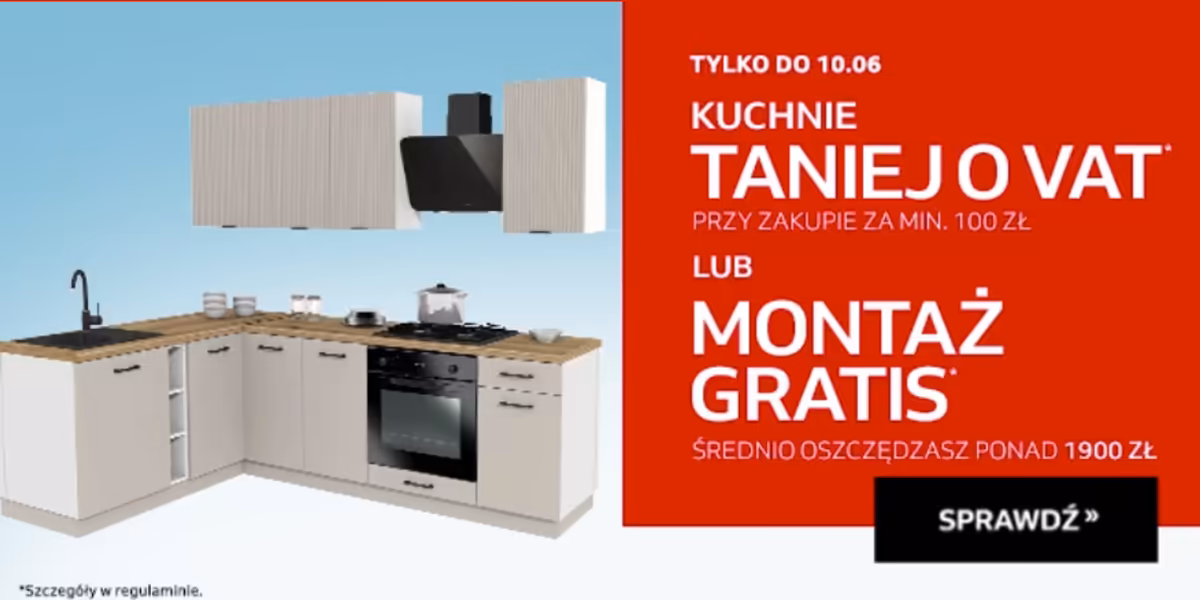 Komfort: Taniej o VAT lub montaż GRATIS