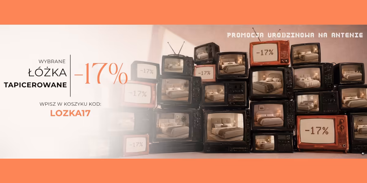 Senpo: KOD rabatowy -17% na łóżka tapicerowane