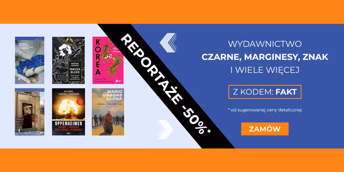 Znak: KOD rabatowy Do -50% na reportaże