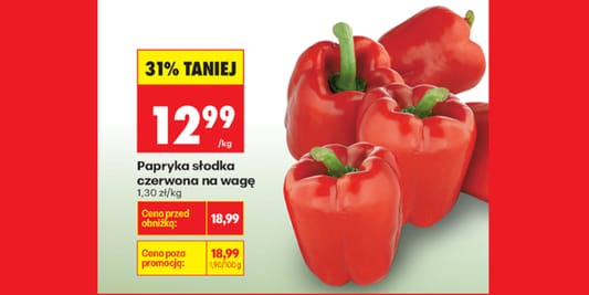 Biedronka: -31% na paprykę słodką czerwoną 17.02.2026