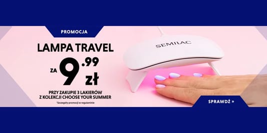 Semilac: 9,99 zł za lampę Travel 11.06.2025