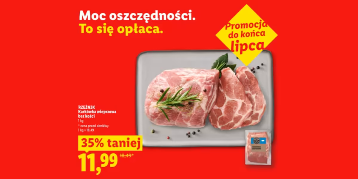 Lidl: -35% na karkówkę wieprzową