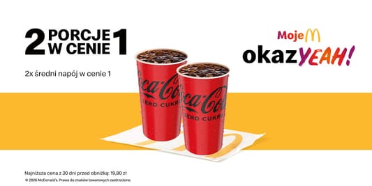 McDonald's: 2 w cenie 1 Średni napój 02.01.2026
