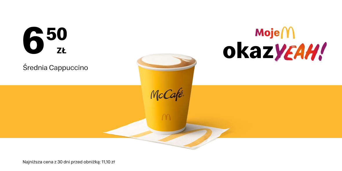 McDonald's: 6,50zł za średnie Cappuccino