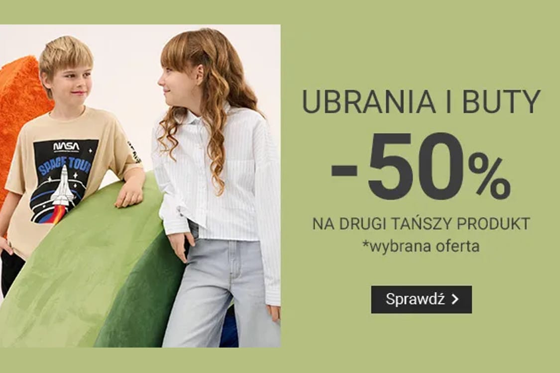 : -50% na drugi produkt