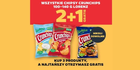 Netto: 2+1 GRATIS na wszystkie chipsy Crunchips Lorenz 10.06.2025