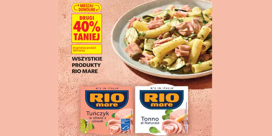 Biedronka: -40% na wszystkie produkty Rio Mare 30.09.2026