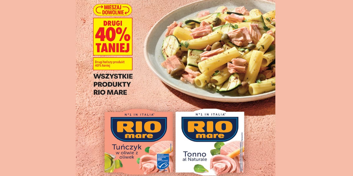 Biedronka: -40% na wszystkie produkty Rio Mare