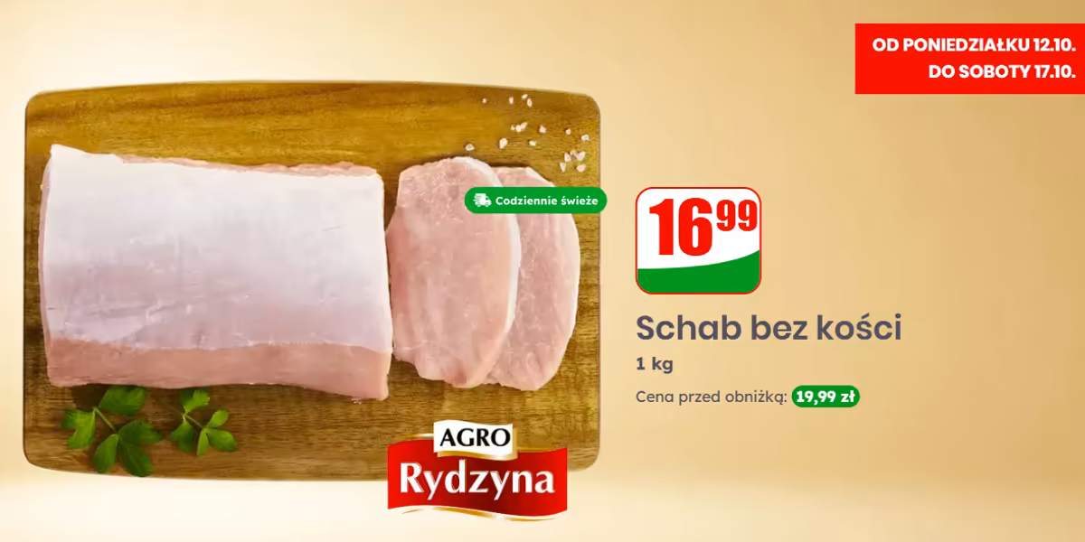 Dino: 16,99 zł/kg za schab bez kości