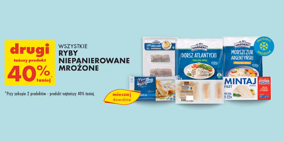 Biedronka: -40% na wszystkie ryby mrożone niepanierowane