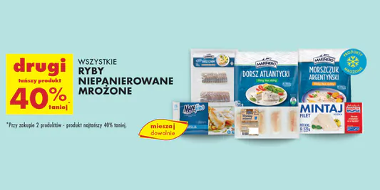 Biedronka: -40% na wszystkie ryby mrożone niepanierowane 27.05.2025