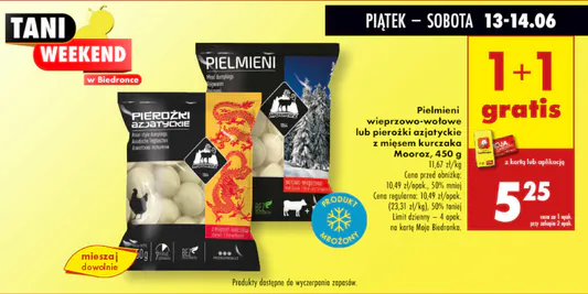 Biedronka: 1+1 GRATIS na pielmieni lub pierożki azjatyckie 13.06.2025