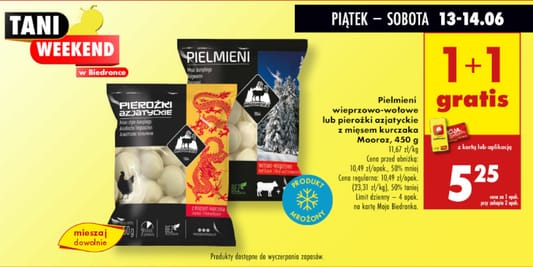 Biedronka: 1+1 GRATIS na pielmieni lub pierożki azjatyckie 13.06.2025