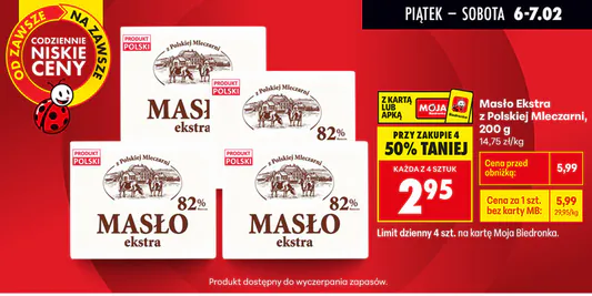Biedronka: -50% na Masło Ekstra z Polskiej Mleczarni 06.02.2026
