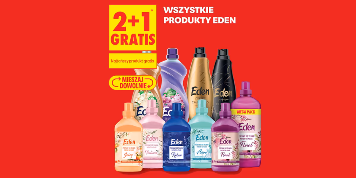Biedronka: 2+1 GRATIS na wszystkie produkty Eden