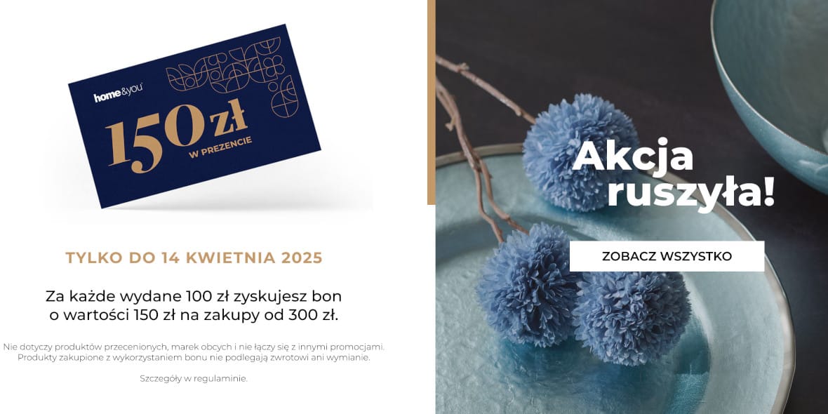 home&you: Bon 150 zł w prezencie!