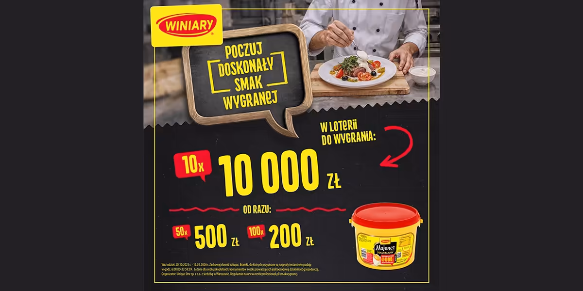 Loterie i Konkursy: Loteria Poczuj doskonały smak wygranej