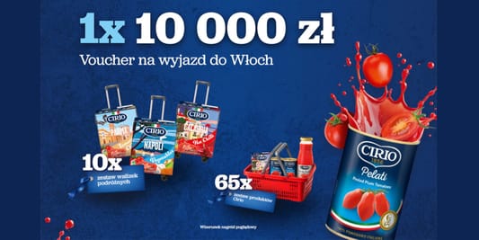 Loterie i Konkursy: Konkurs Cirio – 65 dni dookoła Włoch 12.05.2026